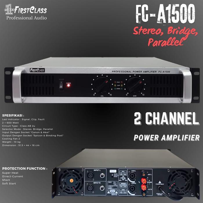 Power Amplifier Firstclass Fc A1500/Fc A 1500 First Class