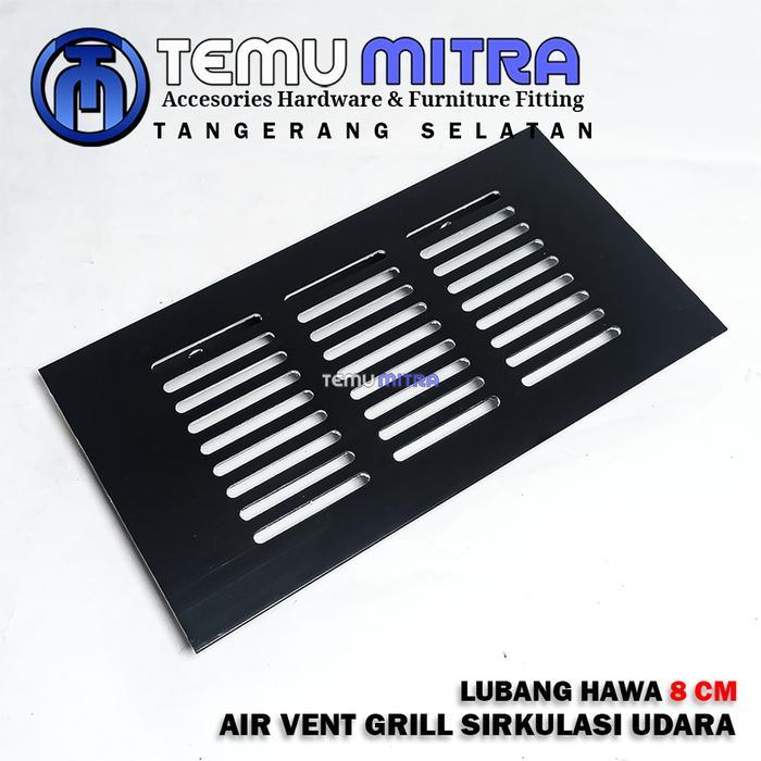 Murah Lubang Hawa Alumunium / Sirkulasi Udara Lemari, Kitchen Set Hitam 8 Cm