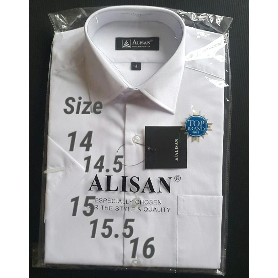 Kemeja Alisan Lengan Pendek Putih