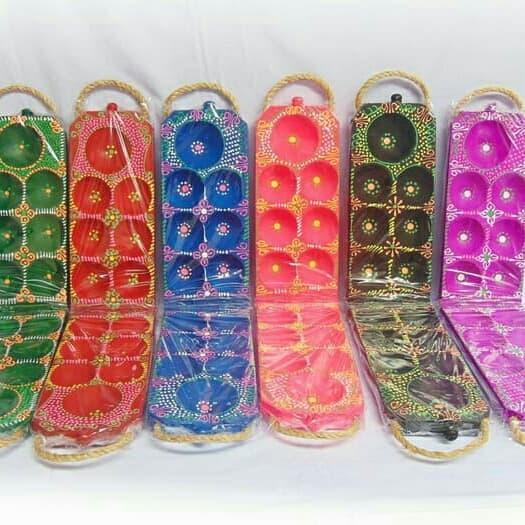 Congklak Kayu Dakon Lipat Lukis Dan 100 Biji Kerang/Keong Asli