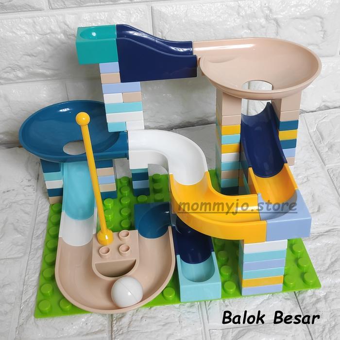 DUPLO Mainan Seluncuran Track Maze Toy Bricks Marble Race Run Maze