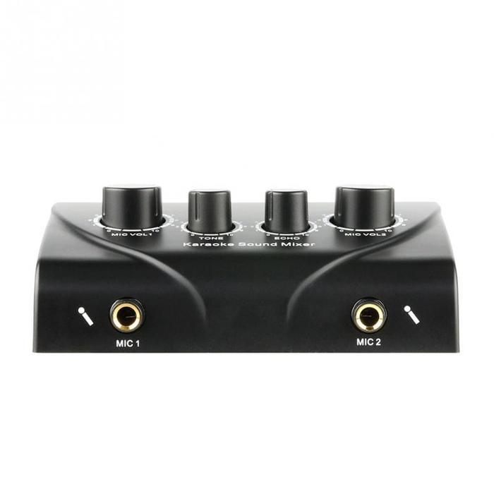 Mixer Professional Karaoke Echo Tone Audio 2 Input Mic