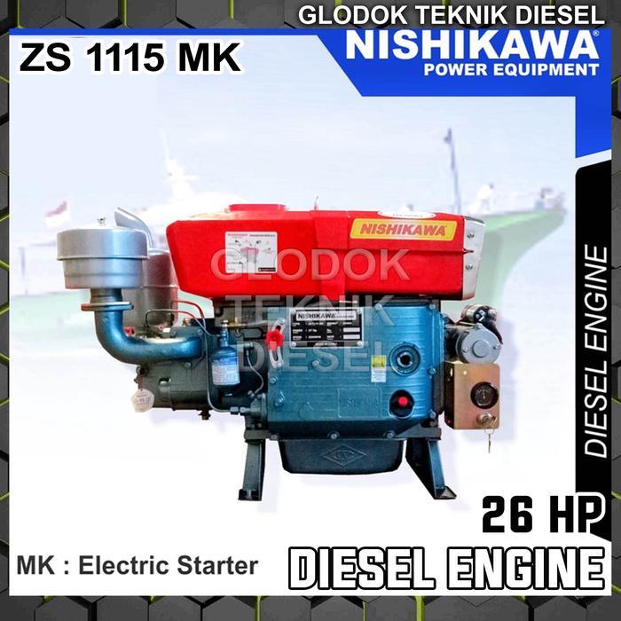 NISHIKAWA Mesin Penggerak Solar Engine Diesel 26 HP ZS 1115 MK STARTER