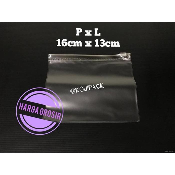 Plastik Mika Cosmetic Pouch 16x13 Dompet Kosmetik Zipper High Quality