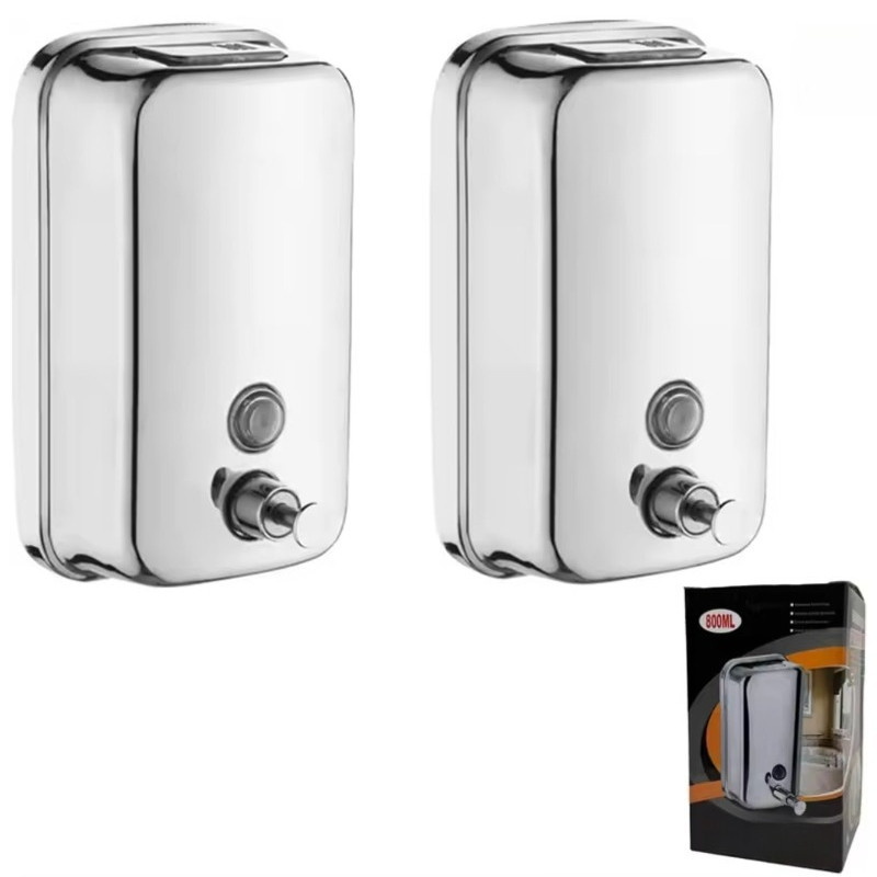 Wall Mounted Stainless Steel Soap Dispenser 500ML/800ML 304 Stainless Steel Soap Dispenser for