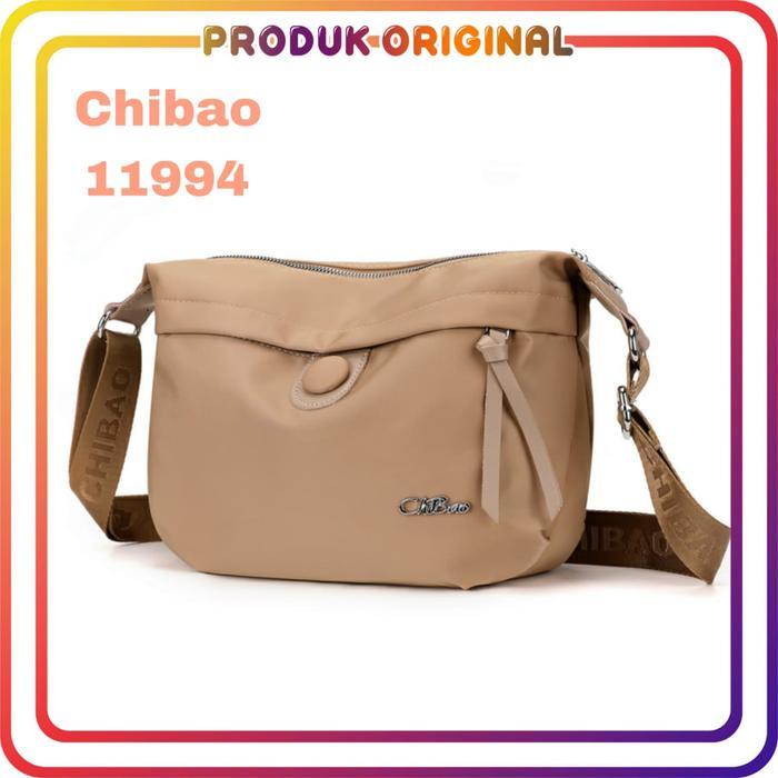 Chibao - Tas selempang Chibao 11994 nilon waterproof tas selempang wanita slingbag remaja Hitam