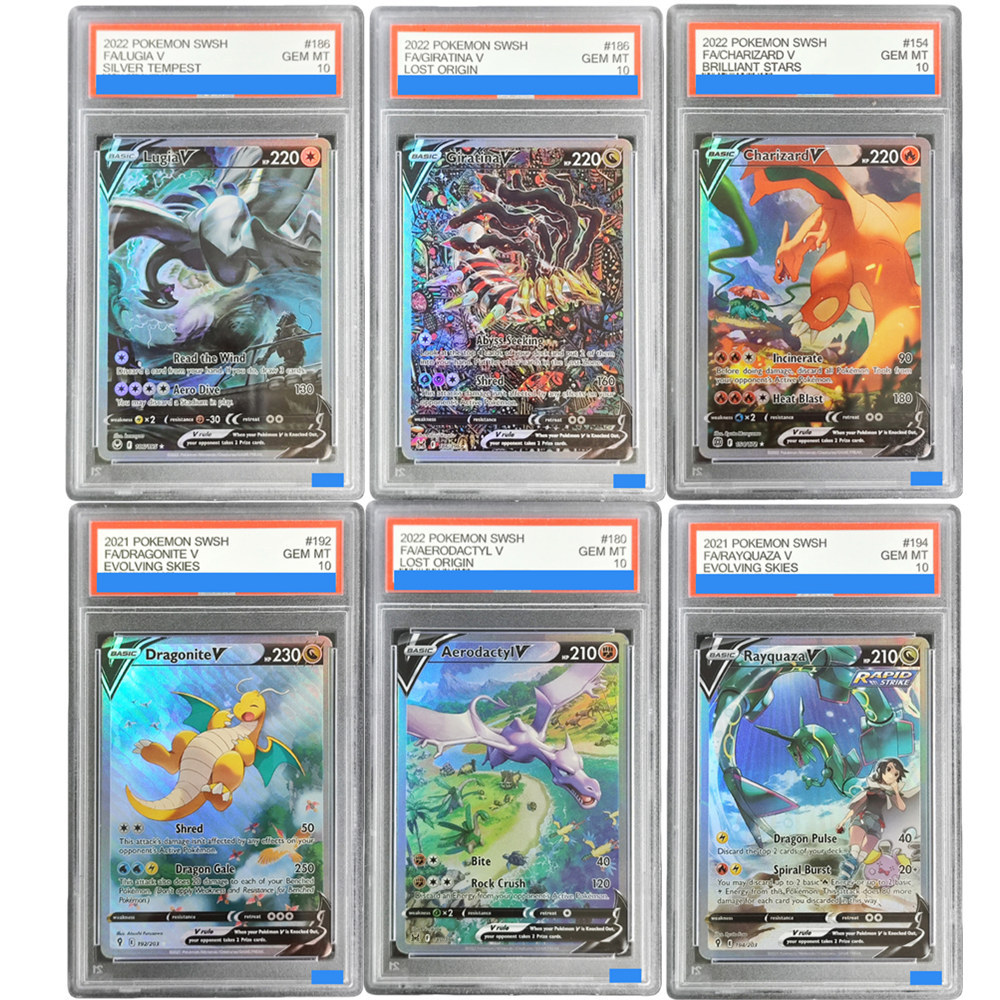 DIY PTCG POKEMON Giratina Charizard Dragonite Rayquaza Aerodactyl V Authentication Grade GEM MT 10