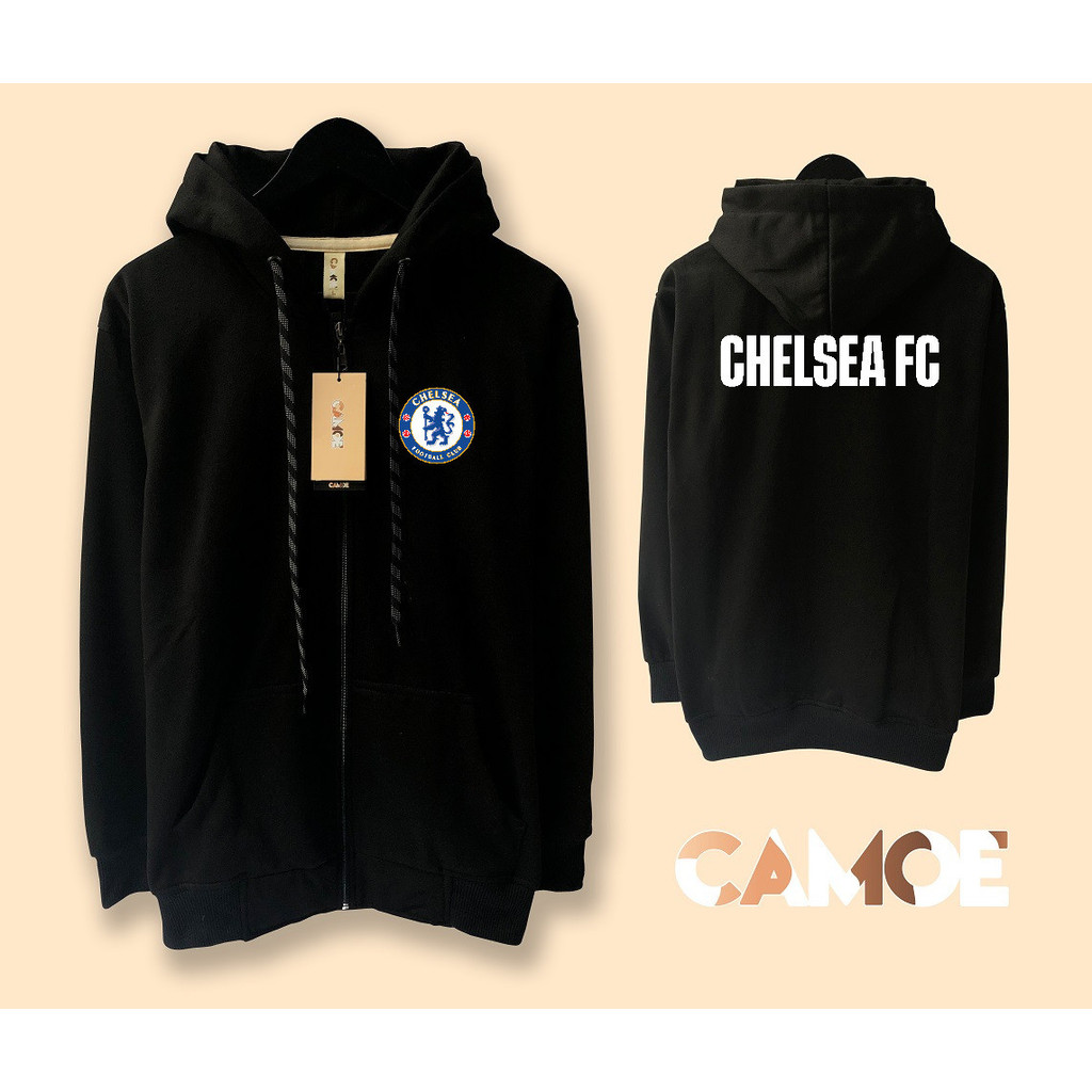 Jaket Hoodie Zipper Chelsea Fc Logo