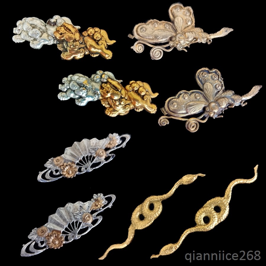 Rarely Gold Copper Flower Menuki Japanese sword For Japanese Katana