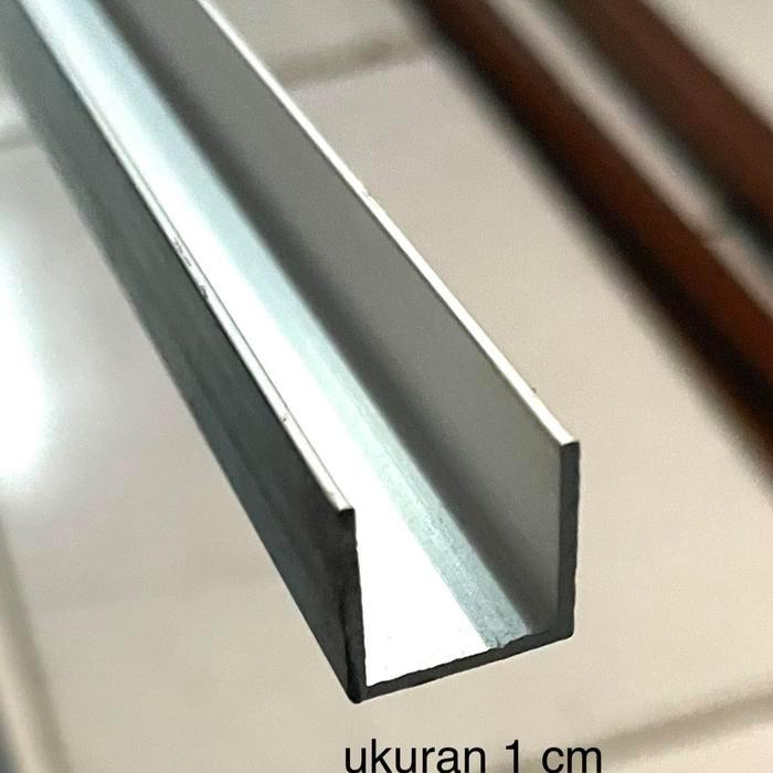 "New" List U alumunium 12 mm x 12 mm ( ukuran dalam 10 mm )