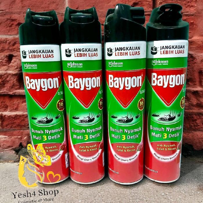 ` Baygon Semprot Wangi Cherry Blossom 600ml Pengusir Serangga Efektif & Praktis Dengan Wangi Segar
