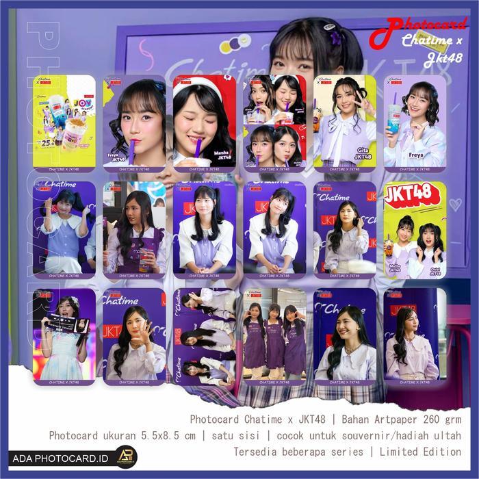 Younger_Shop Photocard Jkt48 Edisi Chatime X Jkt48 Isi 50 Pcs Fanmade Bonus Ganci, Rare Card, 2 Pc
