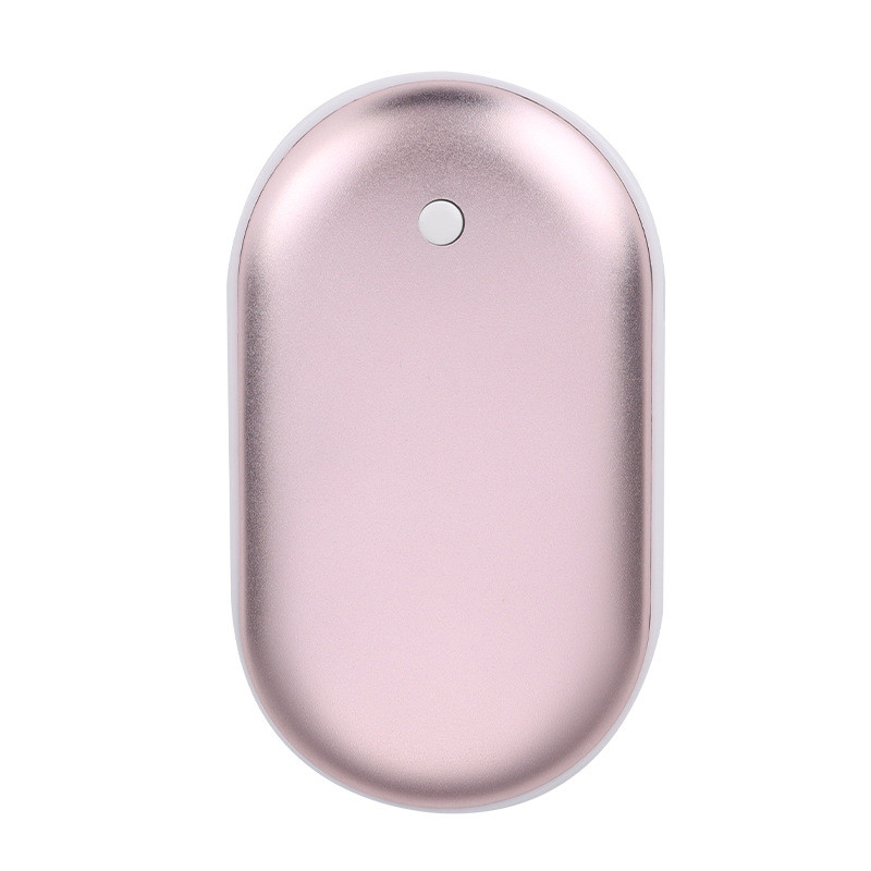 Mini Usb Charging Hand Warmer, Pebble Hand-Held Double-Sided Heating Hand Warmer And Power Bank