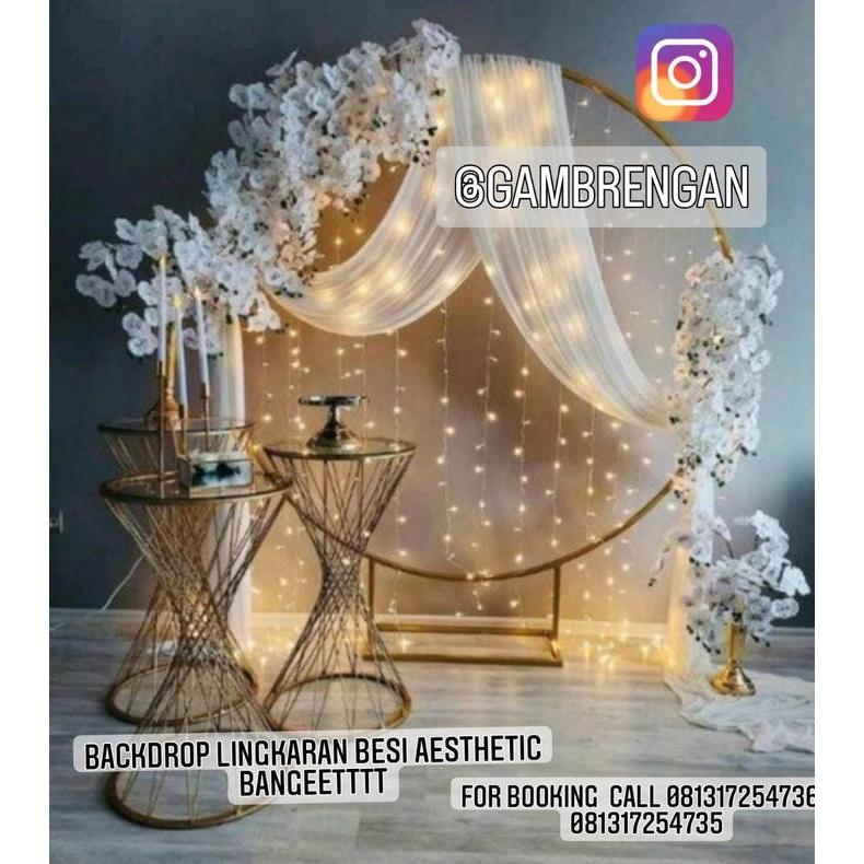 TERLARIS MANIS RING BACKDROP BESI SINGLE LINGKARAN DEKORASI DEKOR