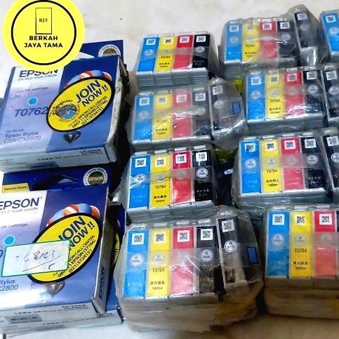 TINTA CARTRIDGE EPSON STYLUS C58 CX2800 T0761 T0762 T0763 T0764 ASLI