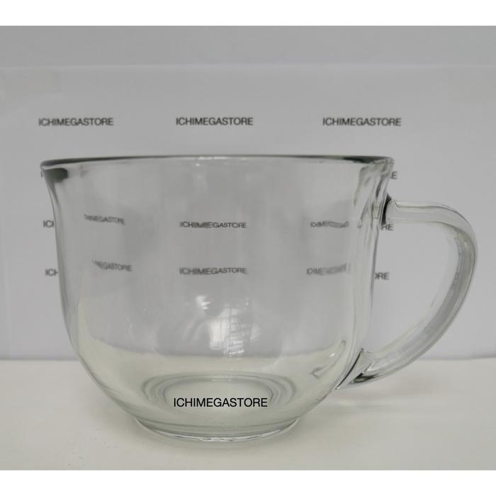 ICHIMEGASTORE Mug Kaca Besar Mangkuk Bubur Modern Breakfast Bowl Sereal