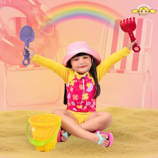Surfer Girl Sun and Surf Toddler Atasan Baju Renang Anak Bawahan Baju Renang Anak Atasan Renang