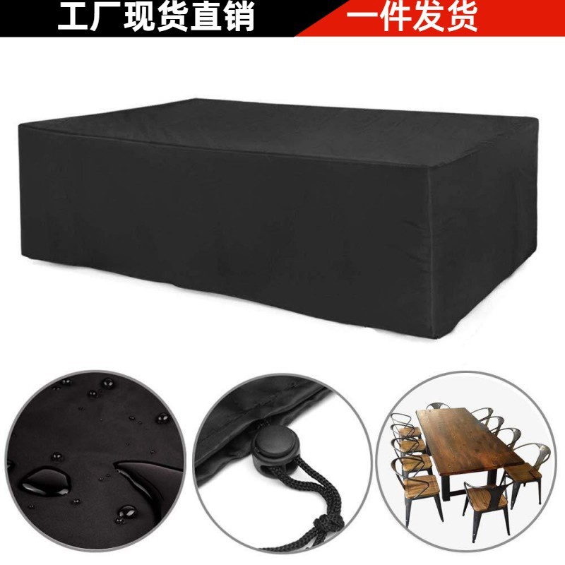 Penutup Furnitur Outdoor 210D Oxford Anti Air Debu Pelindung Meja Kursi Taman Teras Berbagai Ukuran 