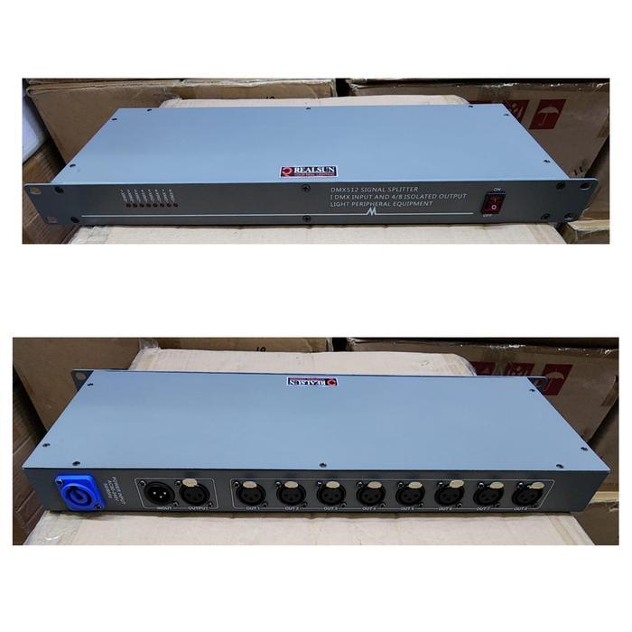 Dmx Splitter 8 Channel Realsun / Lampu Panggung Penguat Sinyal Spliter
