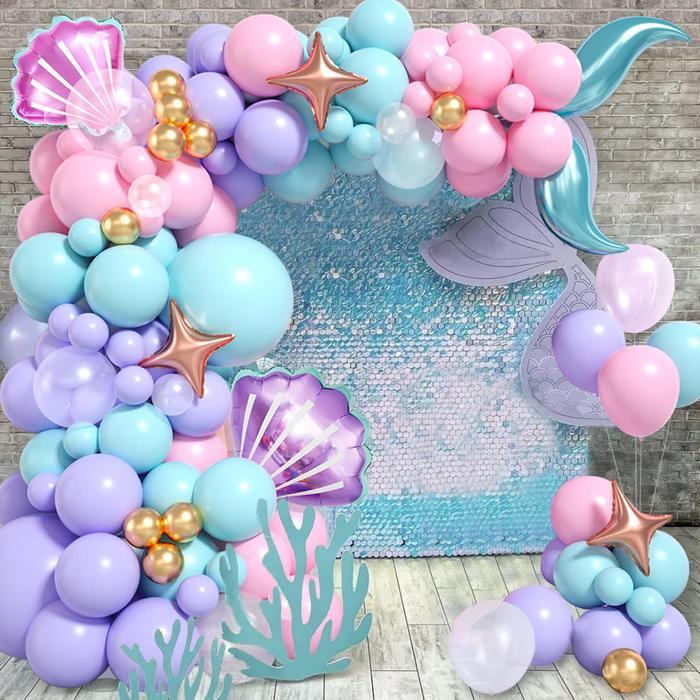 Balon Mermaid Set Ulang Tahun Mermaid Tail Dekorasi Balon Ulang Tahun Anak Balon Mermaid Pesta Ulang