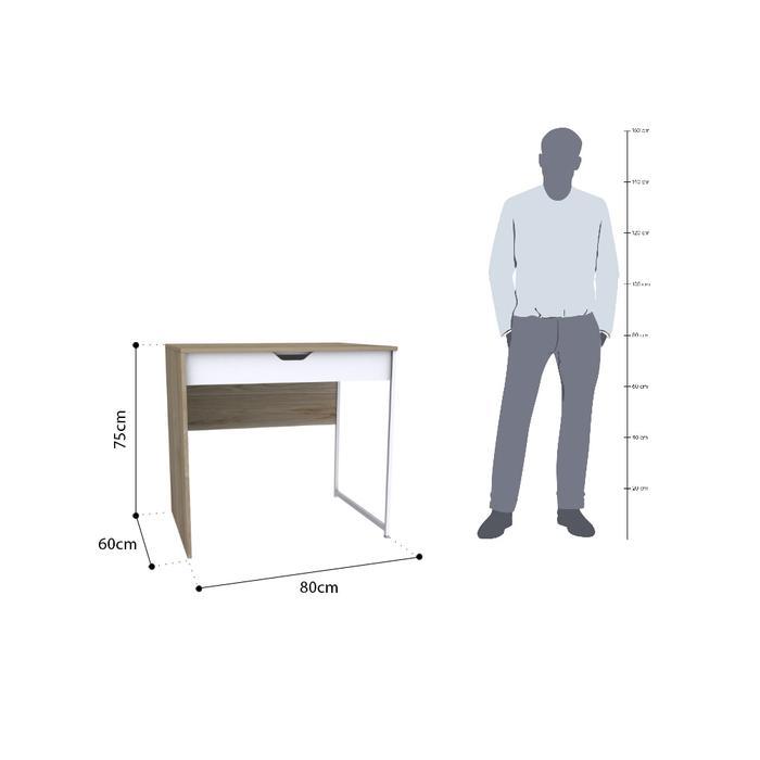 Informa Heize Meja Kantor - Putih Meja Kerja Meja Belajar Laptop Tempat Kerja Perabot Kantor