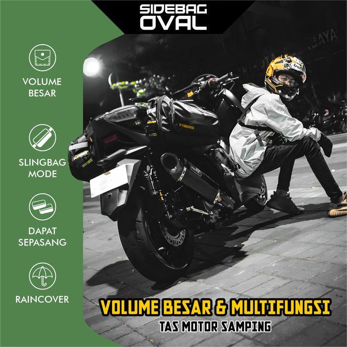Sidebag motor tas samping oval waterproof touring