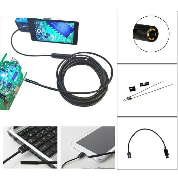 Usb Camera Inspeksi Endoskop Spy Camera Endoscope Borescope Panjang 2M