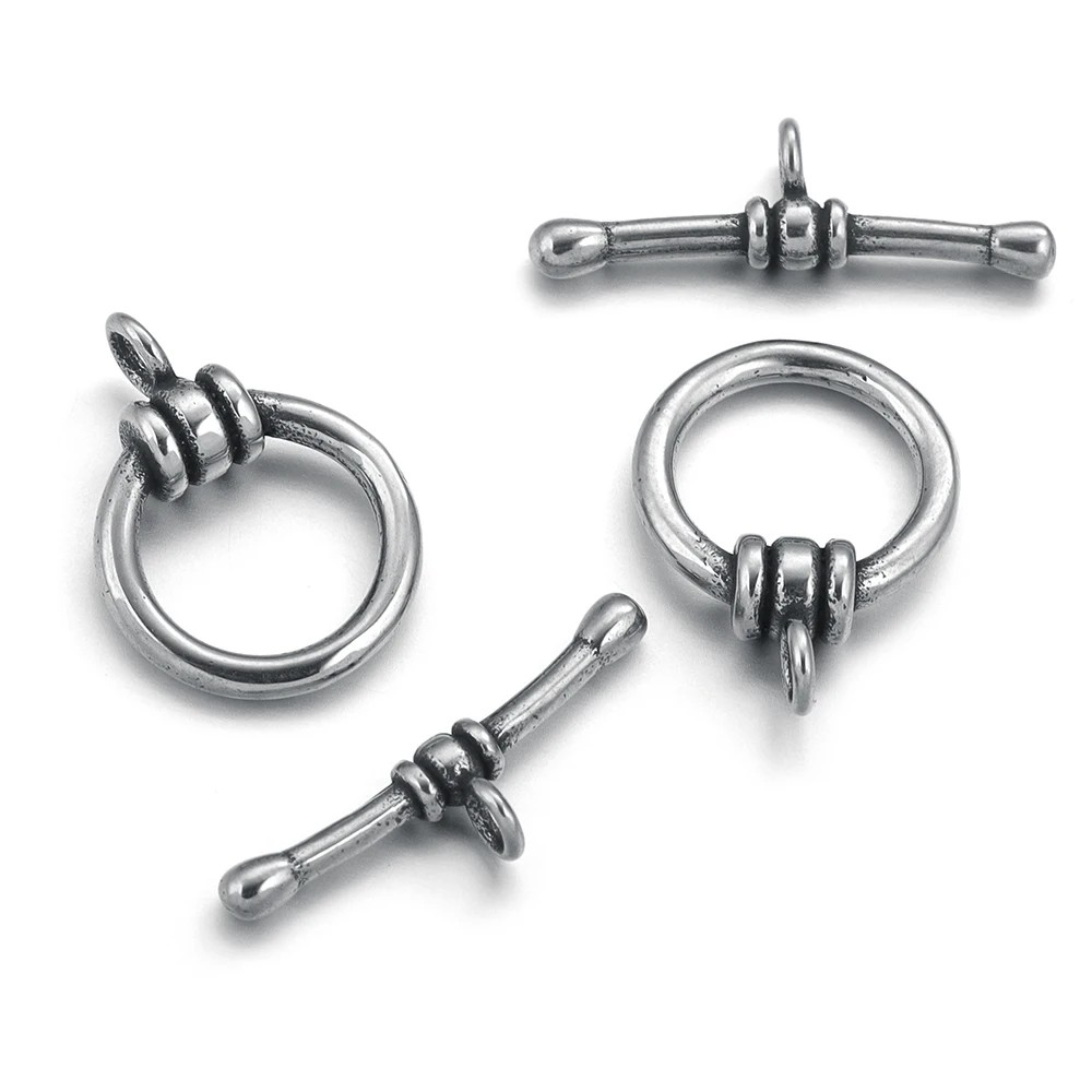 2 Sets Stainless Steel OT Clasps Toggle Buckle Connector for DIY Made Bracelet Necklace Hook