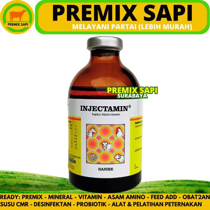 INJECTAMIN 50 ML & INJECTAMIN 100 ML SANBE - VITAMIN HEWAN TERNAK SAPI KAMBING BABI