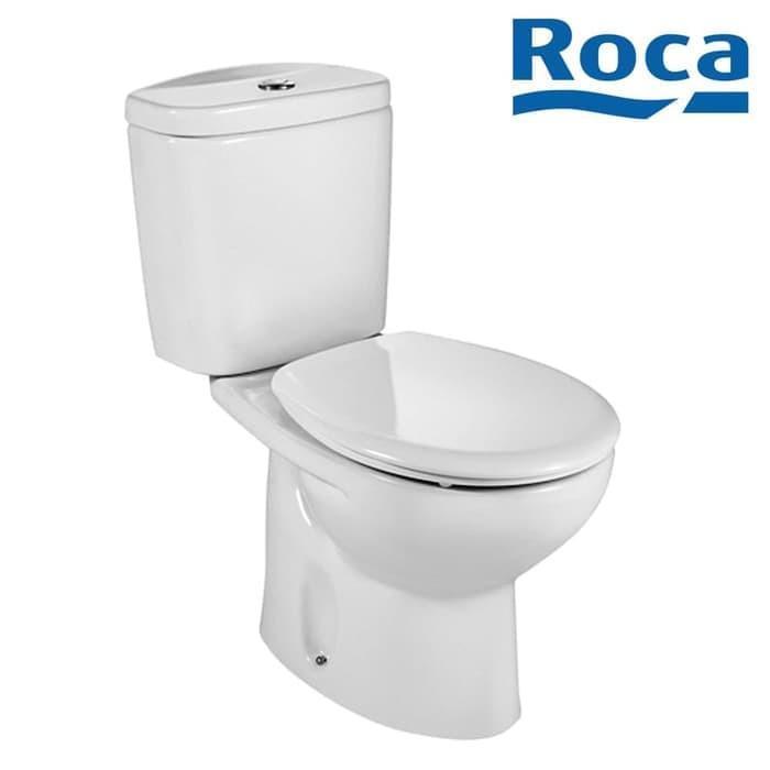 ROCA CLOSET VICTORIA TUTUP SOFT CLOSE - BONUS TOILET SHOWER ROCA PUTIH