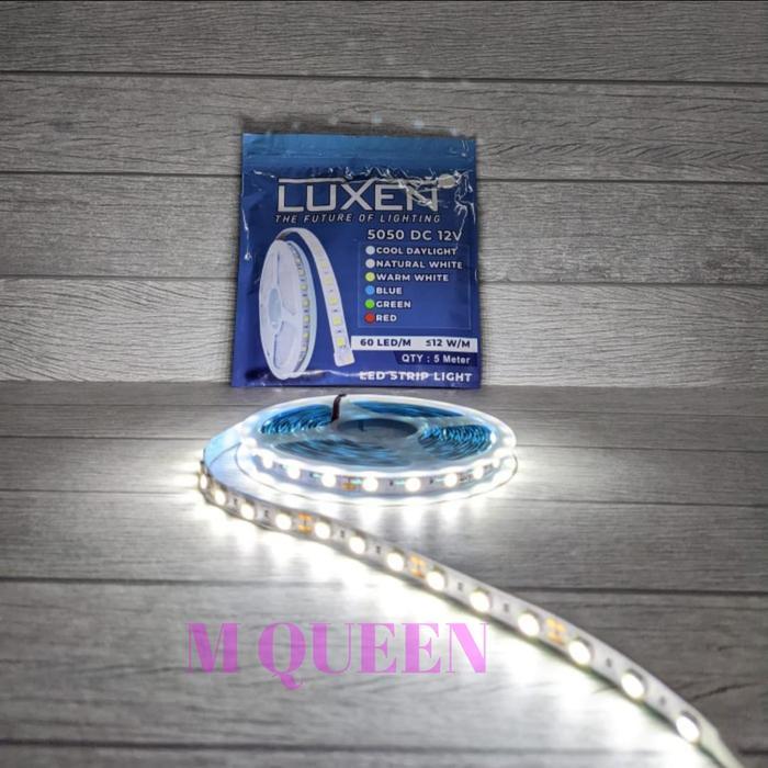 SALE LAMPU LED STRIP 5050 DC 12V LUXEN/LED STRIP 5050 5 METER PUTIH