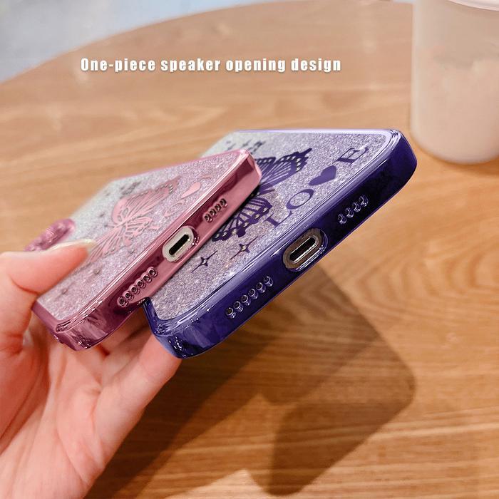 Ketubruk_ 2 In 1 Casing Hp Untuk Samsung J7 Core J7 2015 J7 Neo Case Lucu Glitter Kupu-Kupu Bintang