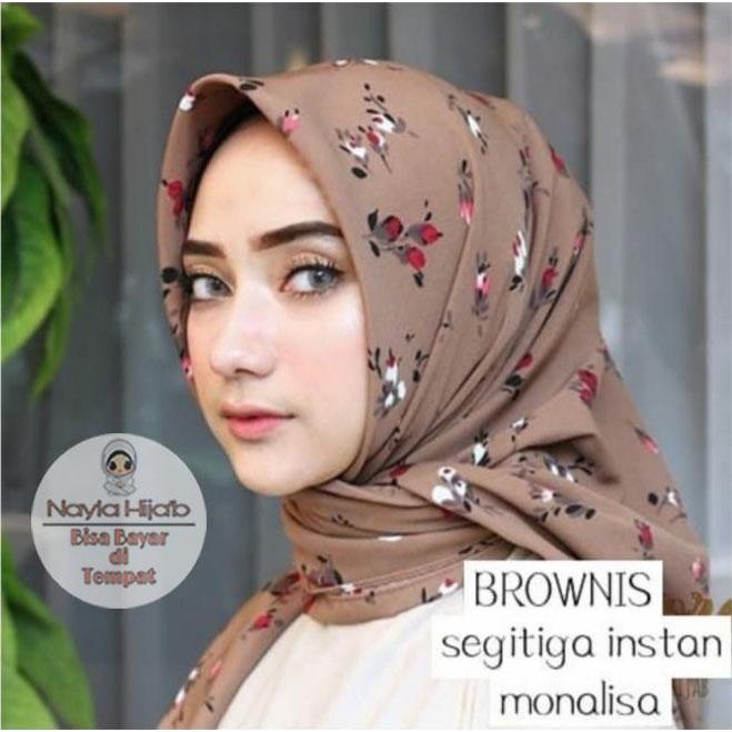 Kerudung Segitiga Instan Monalisa Hijab Segitiga Instan Motif Termurah *