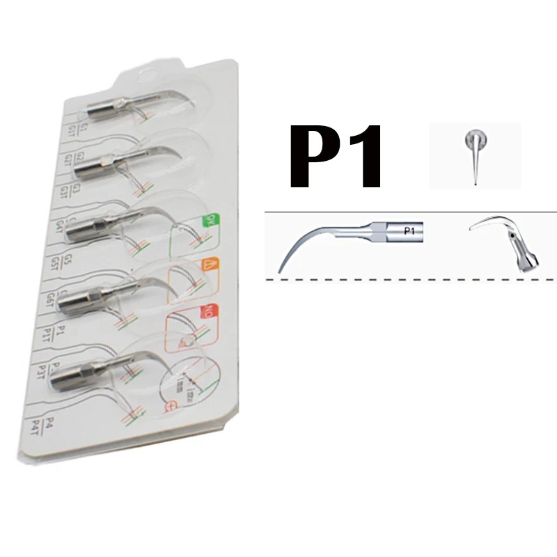 5PCS Dental Scaler Tips Fit EMS Woodpecker Ultrasonic Scaler Handpiece Dental Ultrasonic Scaler