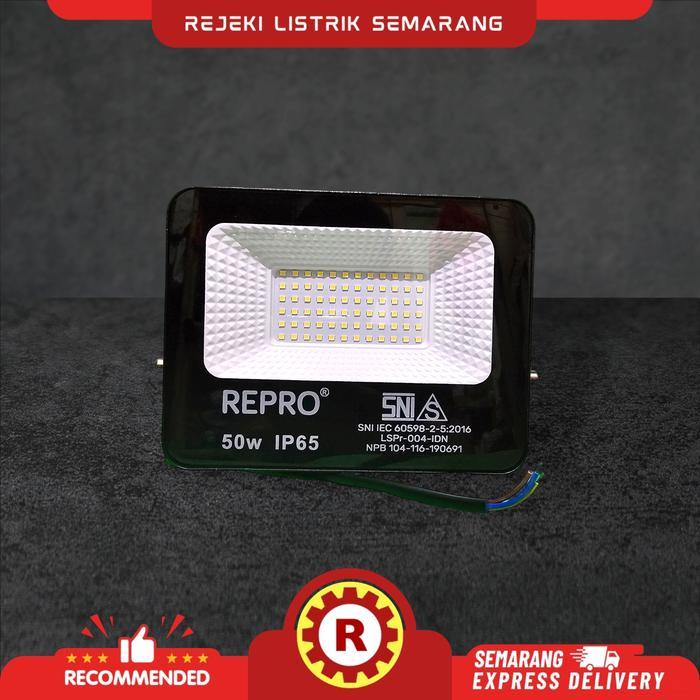 LAMPU SOROT LED, FLOODLIGHT LED REPRO, LAMPU SOROT OUTDOOR 50W, WARNA PUTIH & KUNING