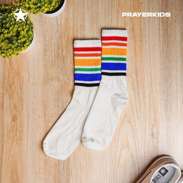 PRAYER KIDS KAOS KAKI TEBAL MOTIF 6 GARIS WARNA ORIGINAL FASHION
