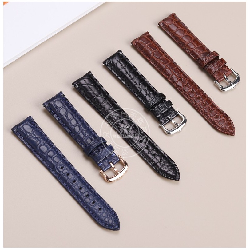 For Cartier Tank Key London Solo Crocodile Leather Watch band Men's Genuine Leather Women's watch