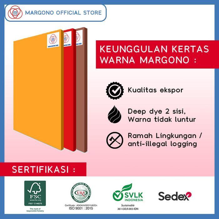 SALE [25 lembar, 210 gsm] Margono Kertas Tebal / Cover BC Premium Warna A4 - Cerah Pastel Hitam