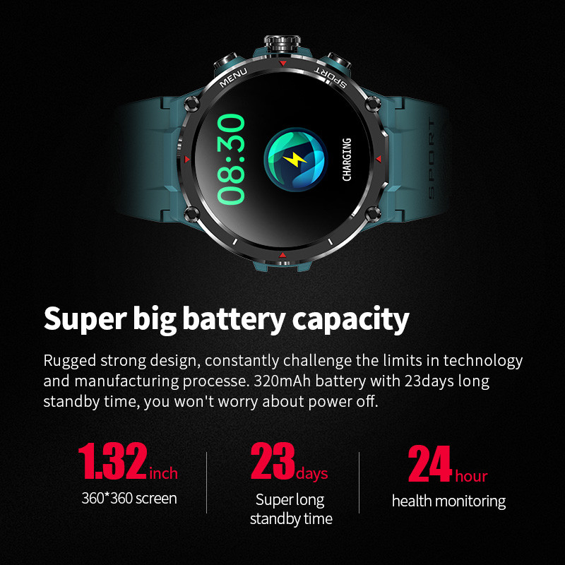 LIGE 2Smart Watch IP67 Waterproof Original Design For Men Bluetooth Call New Smartwatches Health