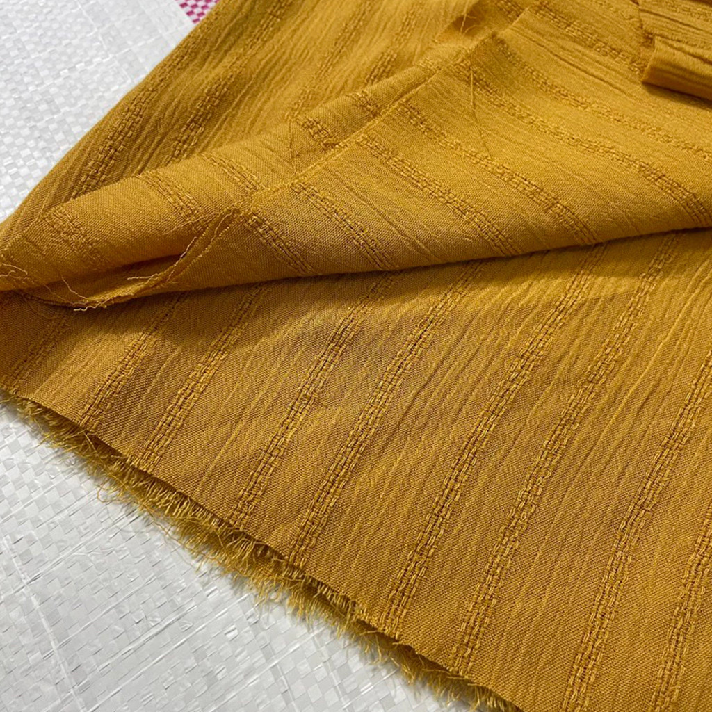 Kain Premium Katun Crinkle Bordir Dobby Fujet Rayon – Kain Meteran Lembut, Adem & Elegan Fashion Mod