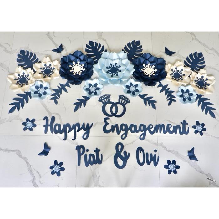 READY ready Paper flower dekorasi bunga kertas backdrop lamaran dekorasi tunangan tukar cincin