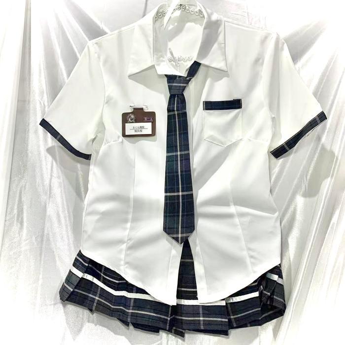 Sexy Lingerie Japaese Mini Skirt Cosplay Set Seragam Siswa Kostum 2A183 Wanita