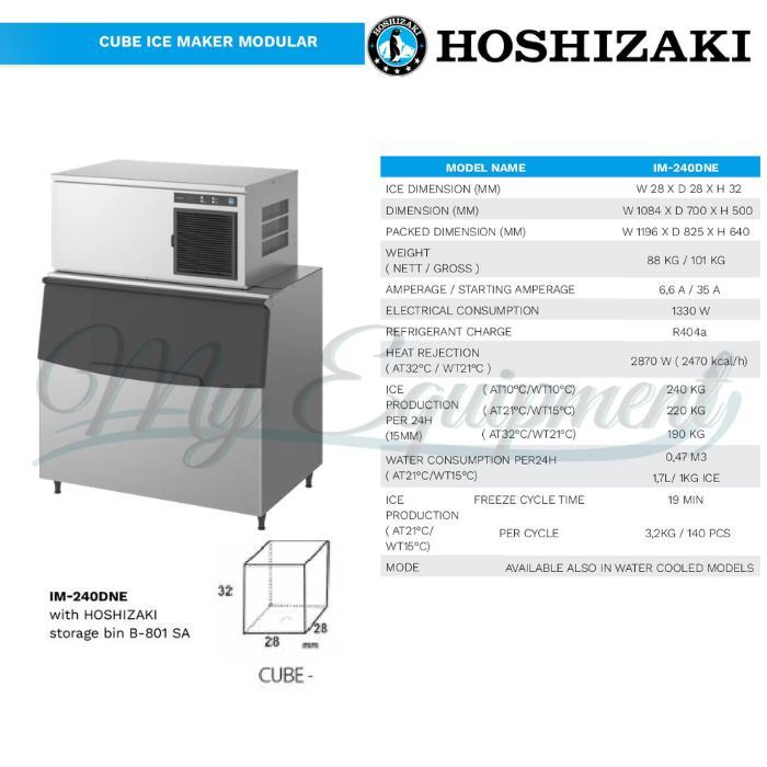ICE MACHINE HOSHIZAKI IM-240DNE (CUBE ICE)