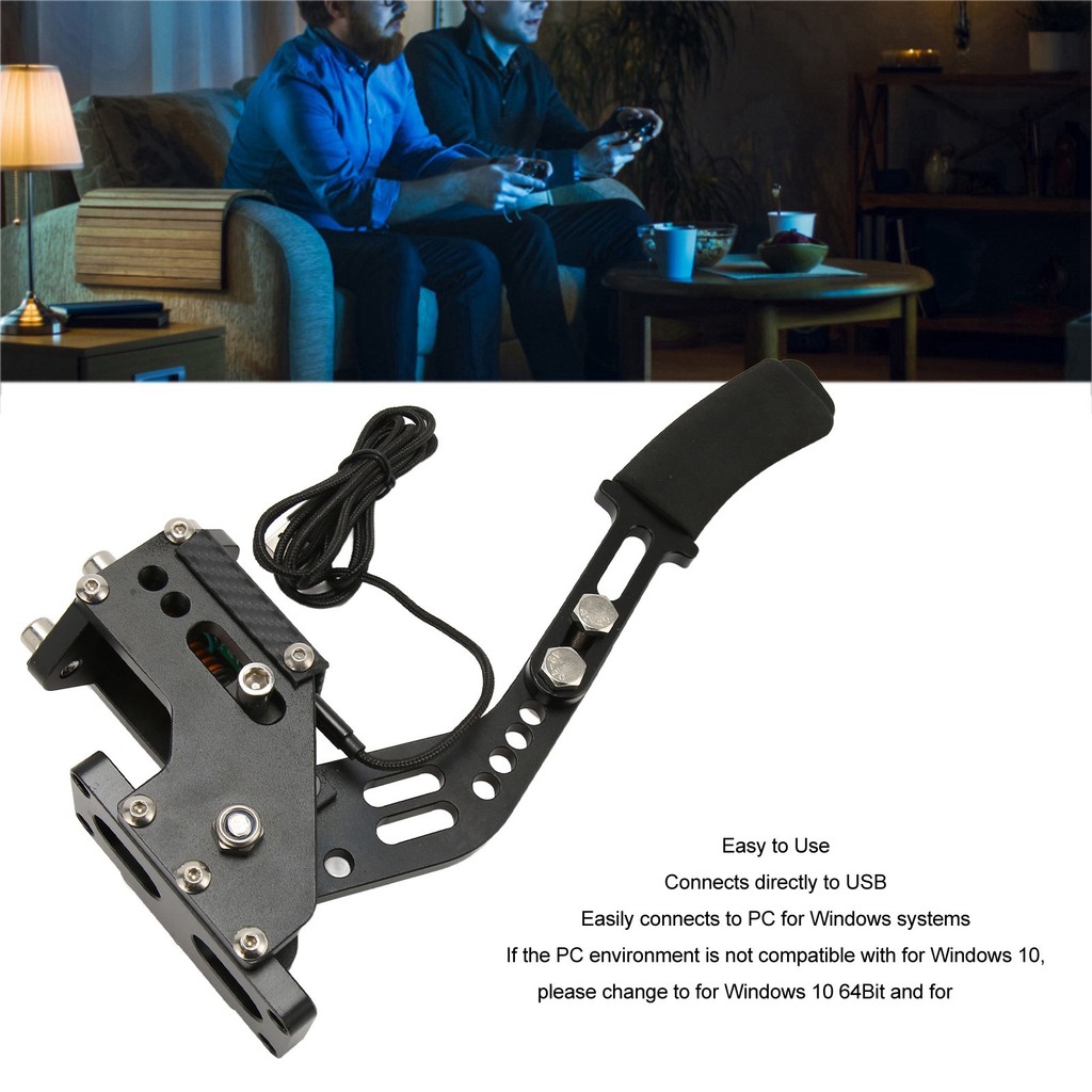 Zerro 64 Bit USB Handbrake USB Handbrake 64 Bit 2 in 1 Sim Racing Game Handbrake for Series S X PC f