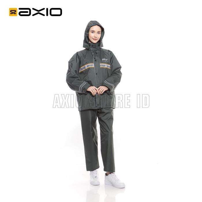 DISKON Jas Hujan Axio Hijau Army Original Europe 882