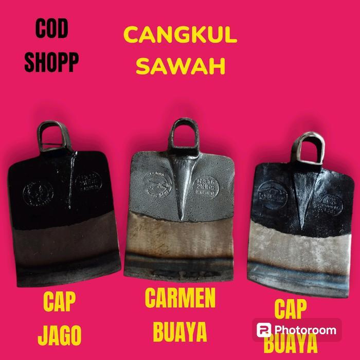 CANGKUL ATAU PACUL SAWAH CAP JAGO ,CAP BUAYA ,CAP CARMEN BUAYA ,CANGKUL SAWAH ,KEBUN ,LAHAN ,CANGKUL