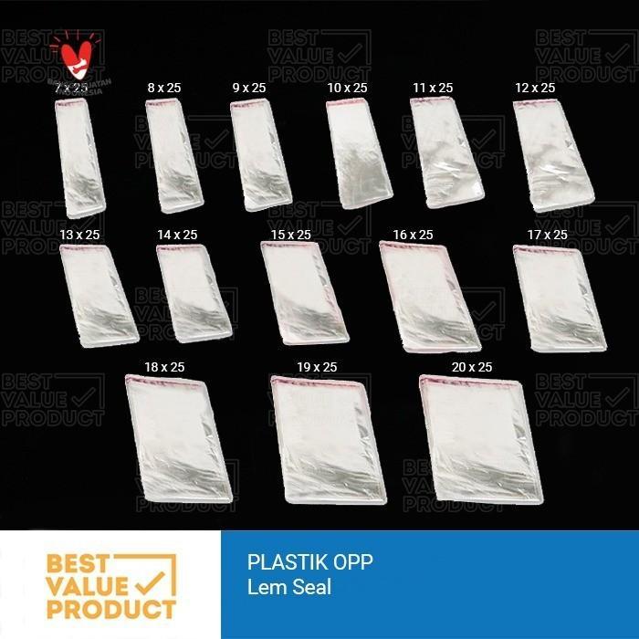 PLASTIK OPP SEAL MURAH 9X25CM / OPP LEM 9X25 (03) / OPP BLANKO