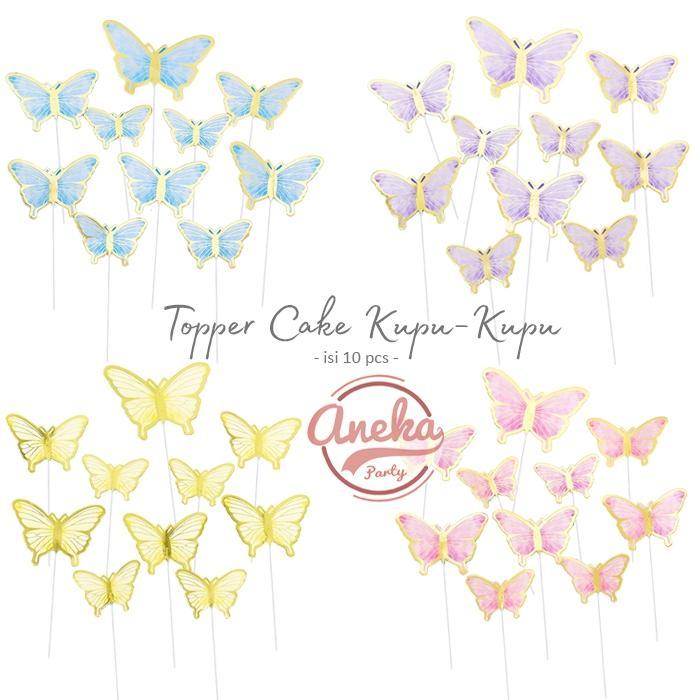 Topper Cake Kupu Kupu / Hiasan Kue topper Kupu Kupu / toper kue karakter kupu kupu Topper Butterfly
