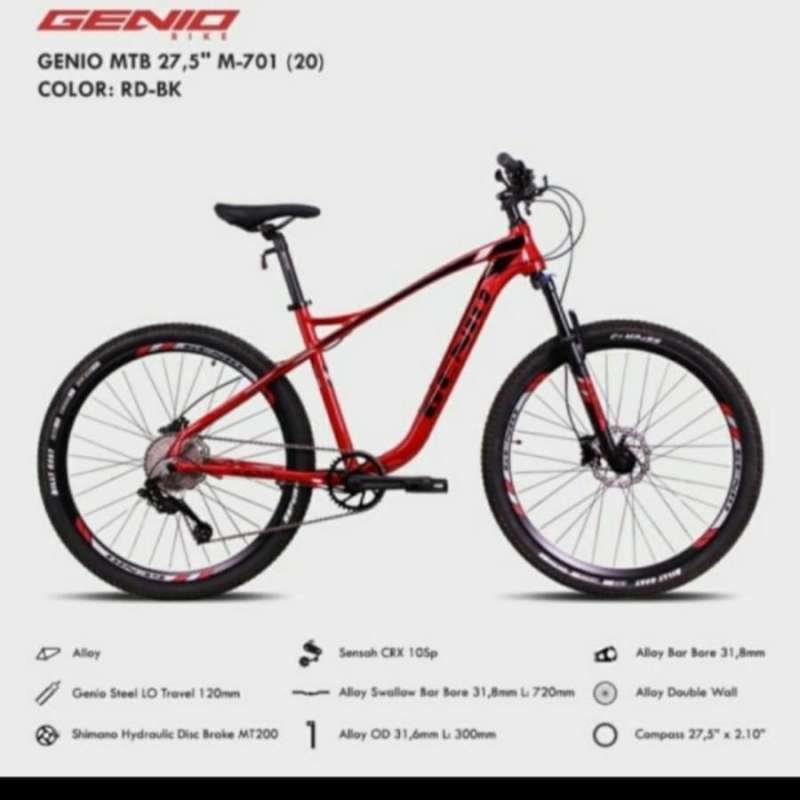 Sepeda MTB 27,5 Inch Genio M 701 New 10 Speed