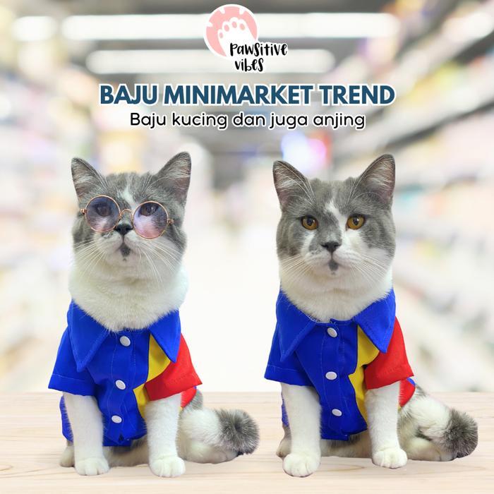 Promo Kostum Kucing Seragam Indomaret - Baju Kucing Anjing Lucu Cowok Cewek - Baju Kucing Anjing
